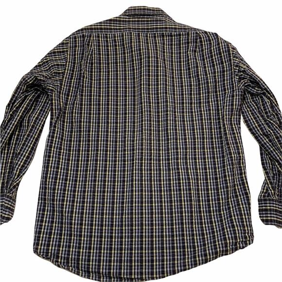 Harold’s Mens blue plaid seersucker buttondown size extra large - Picture 4 of 5